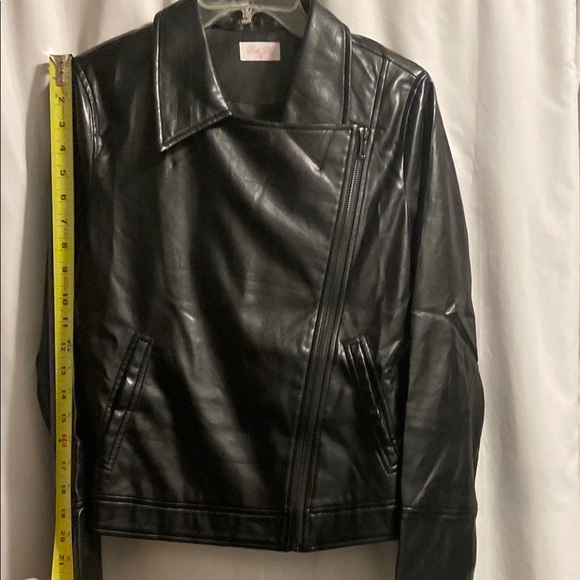 NWOT Pink Lily Faux Leather Jacket - Picture 7 of 9
